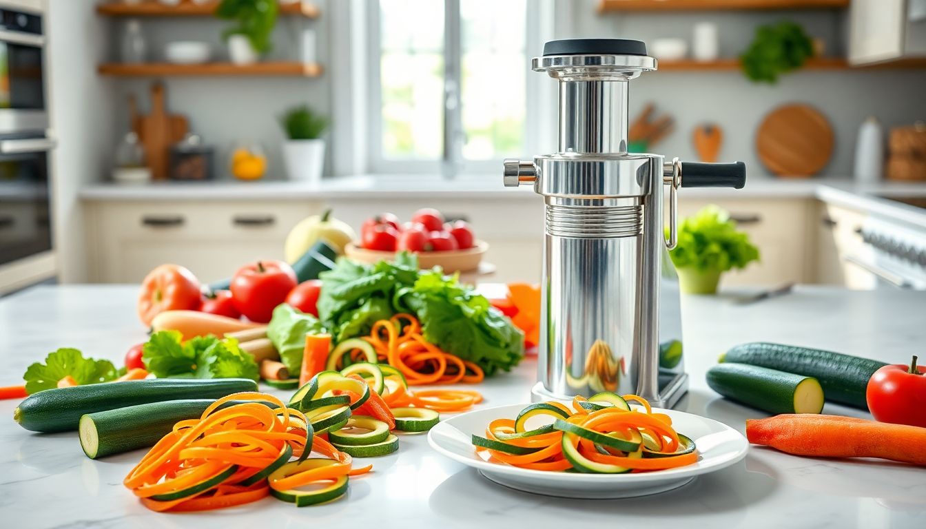 Unlock the Power of Spiralized Veggies with the Spiral-ultra 4-blade Spiralizer from goldendeals.shop
