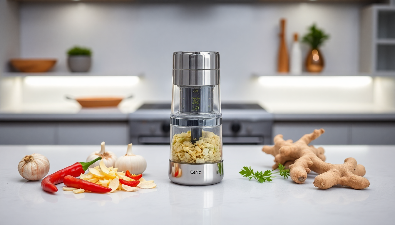 Elevate Your Kitchen with the Versatile 100ml Electric Garlic Masher from goldendeals.shop