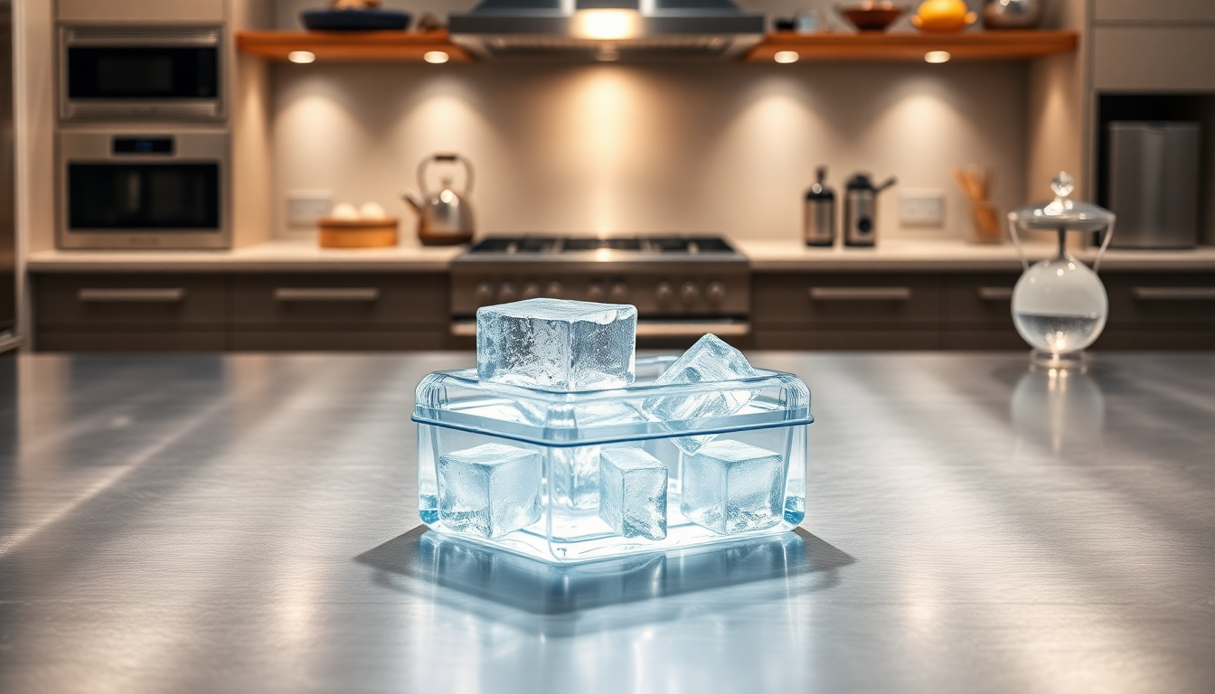 Revolutionize Your Kitchen with the Large Capacity Ice Storage Household Pressing Ice Block Mold from goldendeals.shop