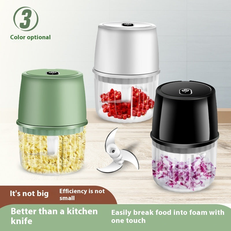 USB Rechargeable Electric Garlic Press Portable Food Chopper