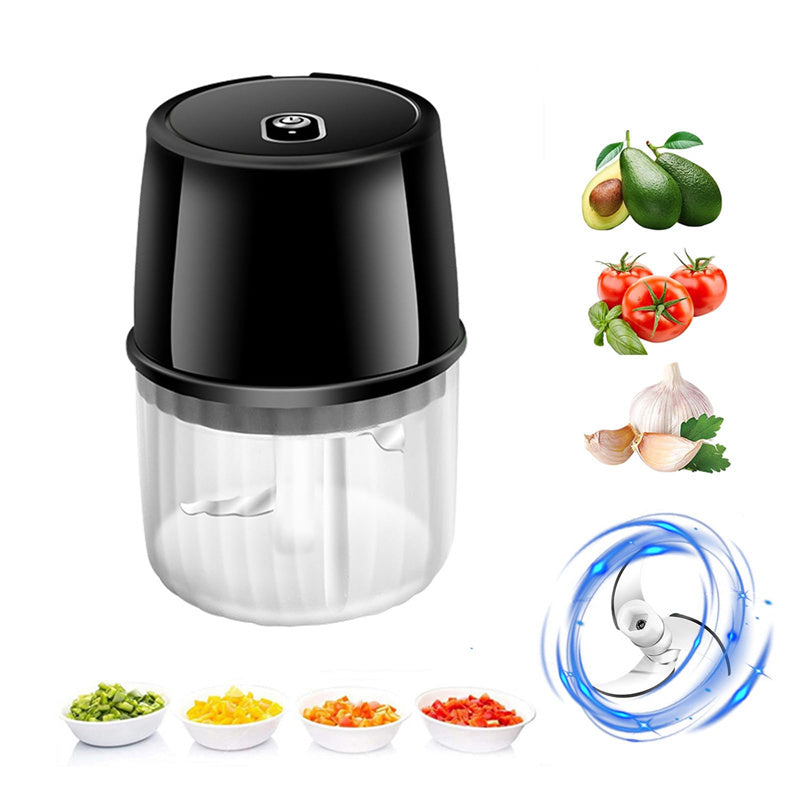 USB Rechargeable Electric Garlic Press Portable Food Chopper