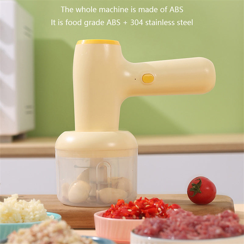 2 In 1 Electric Garlic Chopper USB Rechargeable Vegetable