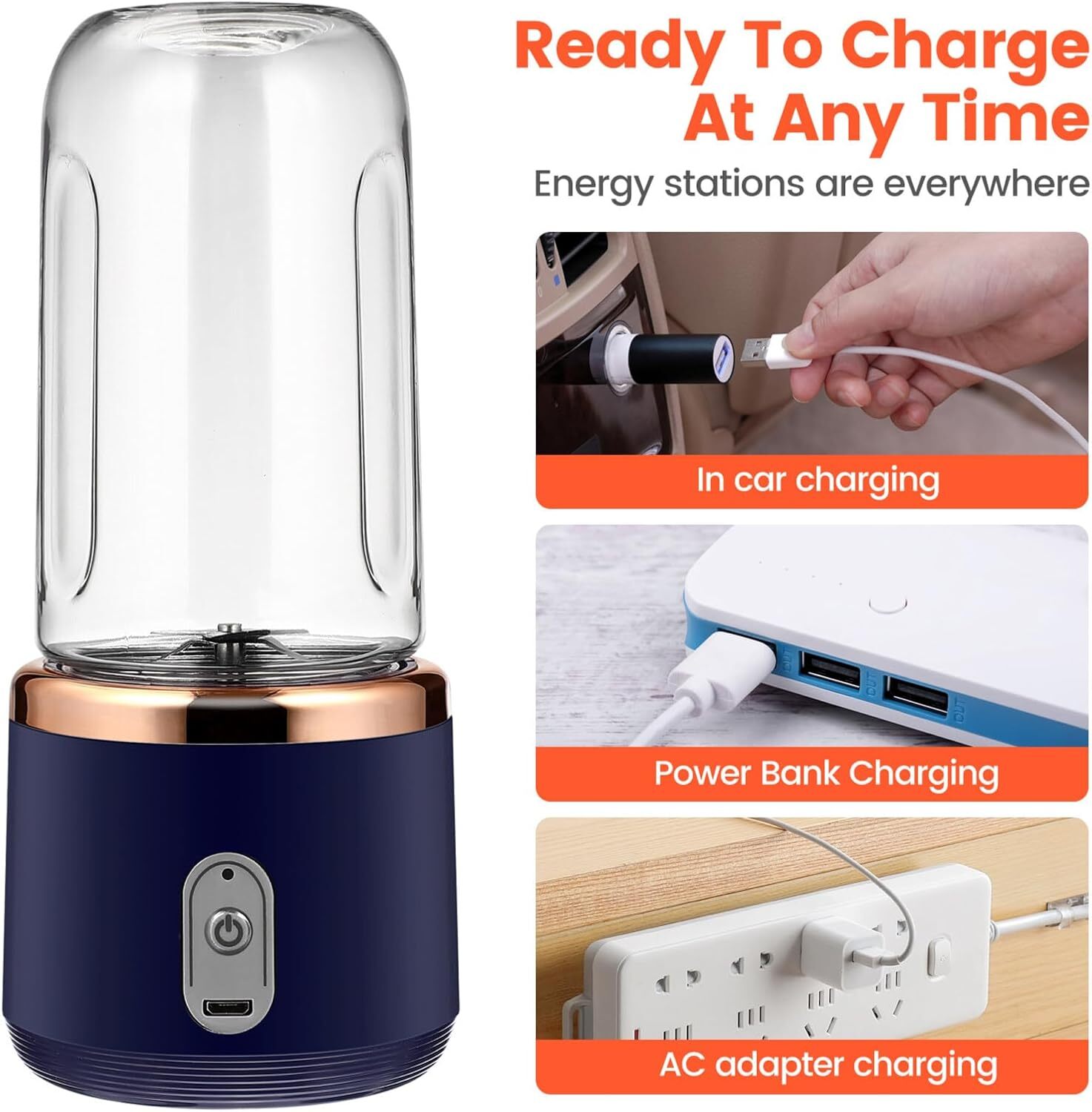 Rechargeable Electric Fruit Juice Maker Portable Blender