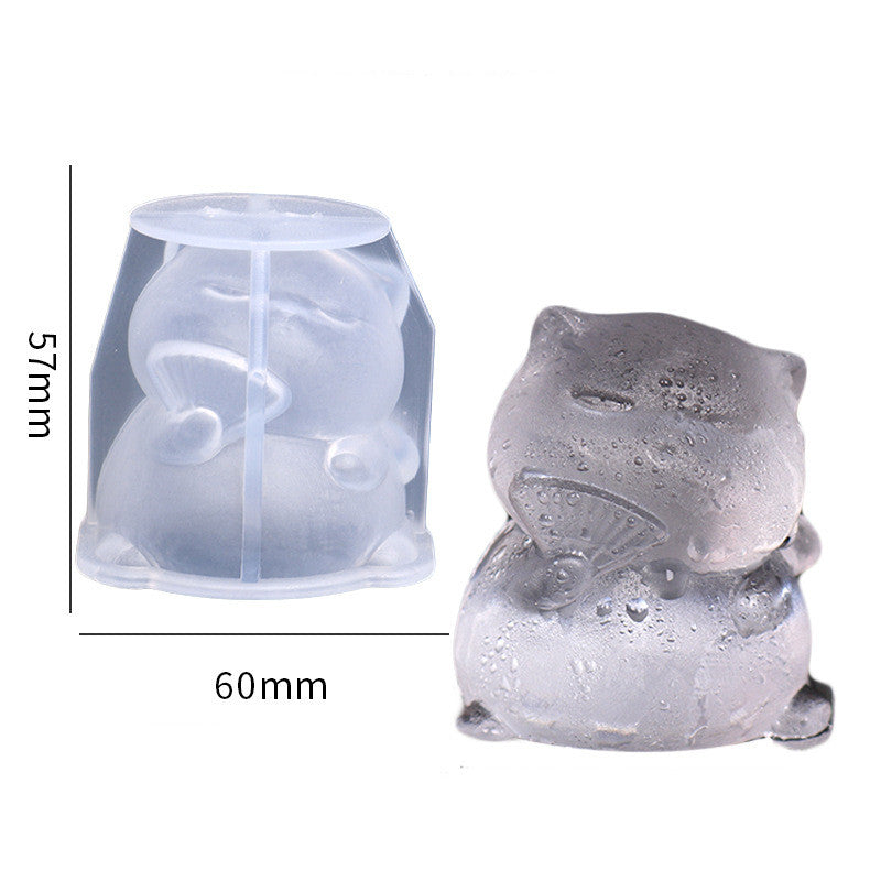 Silicone Mold Bear Shape Ice Cube Maker Chocolate Cake Mould Candy Dough Mold For Coffee Milk Tea Fondant Whiskey Ice Mold