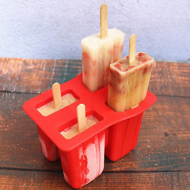 10 Cavity Popsicle Silicone Molds Food Grade Frozen Ice Pop Maker