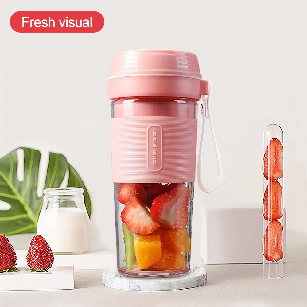 Portable Size USB Electric Fruit Juicer Handheld Mini Food Processor