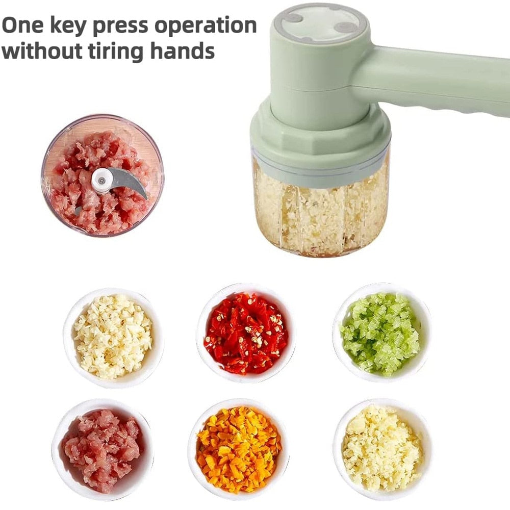 250ml Wireless Electric Garlic Chopper Crusher 3 in 1 garlic masher